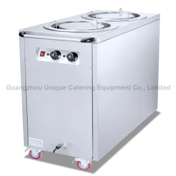 2-Head Electric Plate Warmer Cart