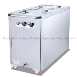 2-Head Electric Plate Warmer Cart