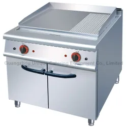Gas Griddle (2/3 Flat & 1/3 Grooved) with Cabinet