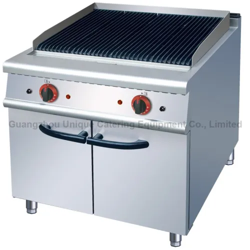 Gas Lava Rock Grill with Cabinet