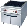 Gas Lava Rock Grill with Cabinet