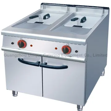 2-Tank Electric Fryer with Cabinet